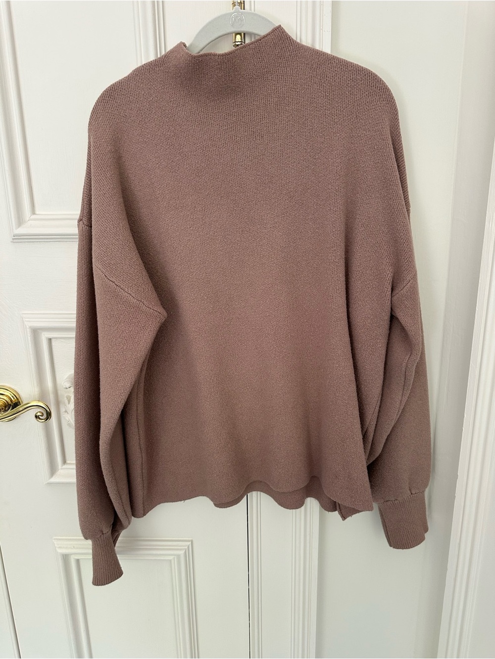 Cozy Mock Neck Women’s Sweater - Dusty Mauve